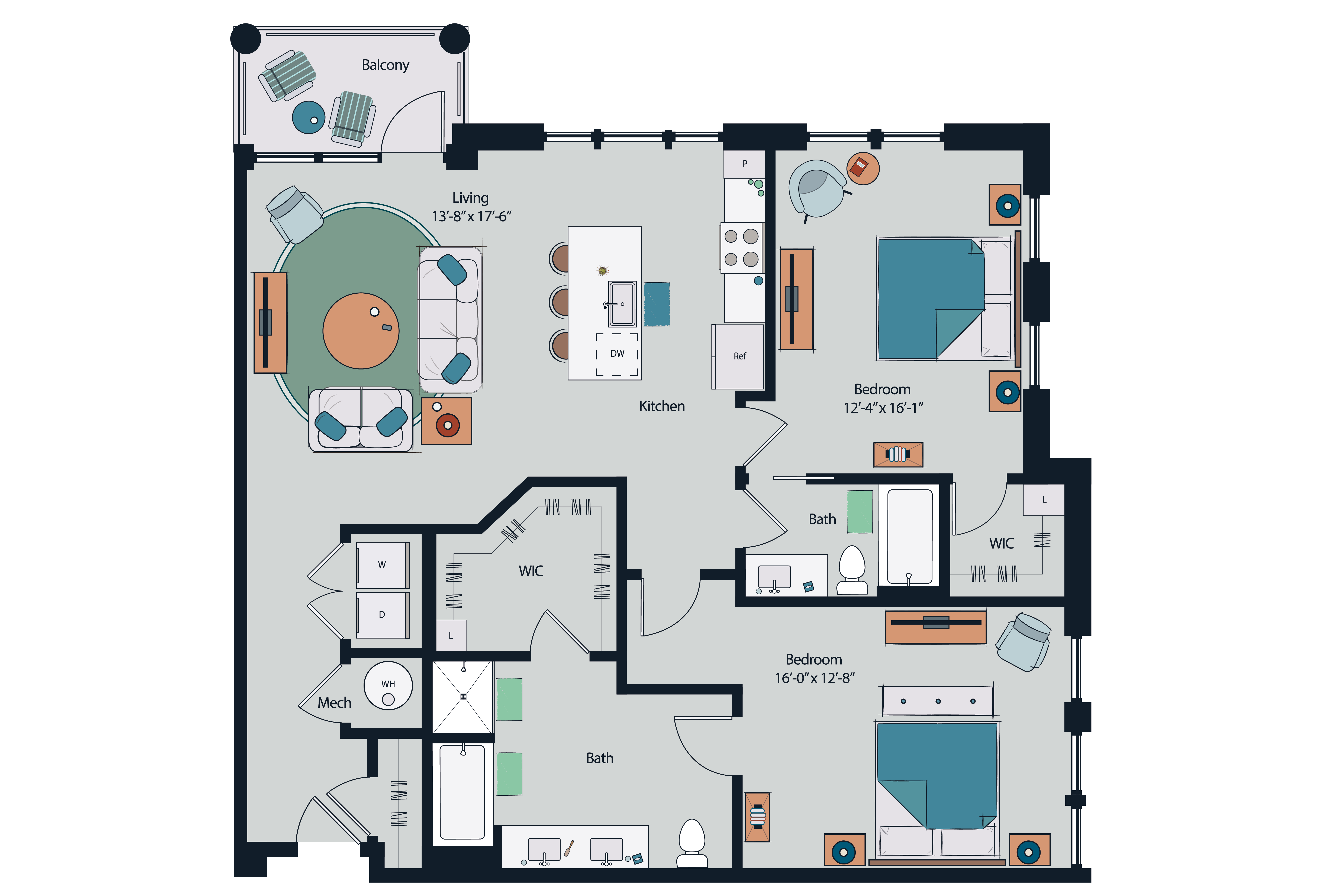 Floor plan layout diagram for B11